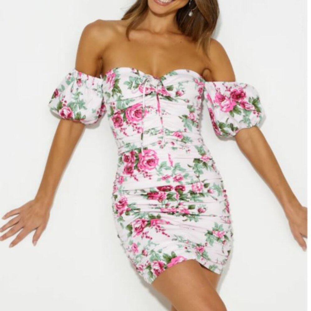 Off the shoulder mini dress